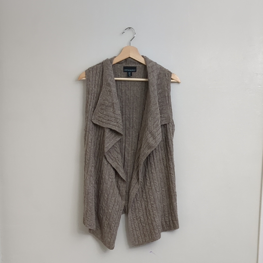 Cynthia Rowley Wool Blend Open Sleeves Cardigan